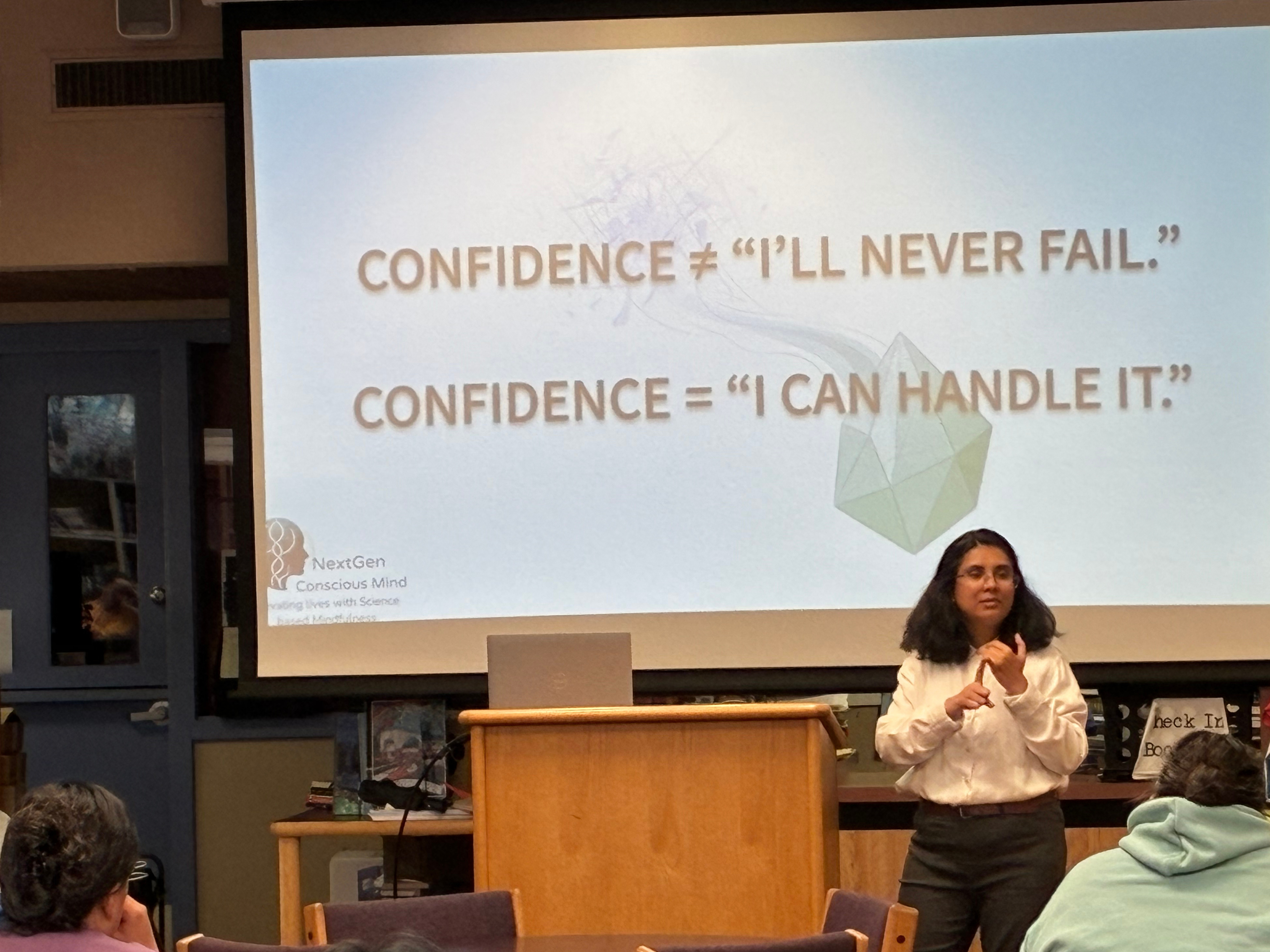 Parents participating in the Raising Confident Kids workshop at Newark Middle School PTSA